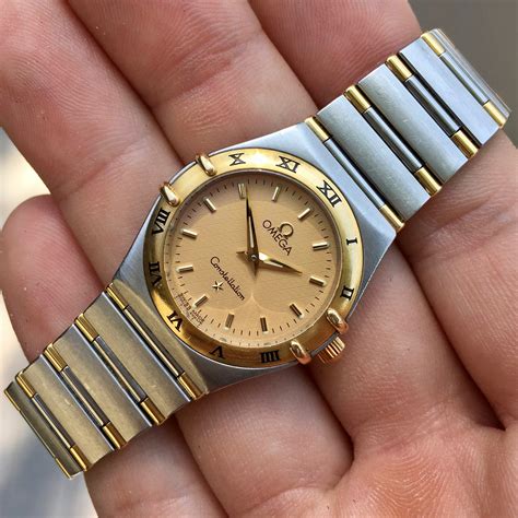 omega two tone women's watch